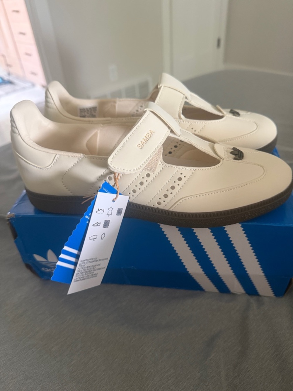 Adidas Samba Sand Leather Mary Jane Sneakers (Fits as a 7.5)